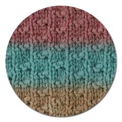 Knitted Wool Ombre 1 Magnet 5  (round) by snowwhitegirl