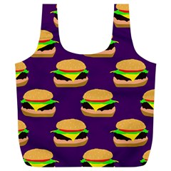 Burger Pattern Full Print Recycle Bag (xl) by bloomingvinedesign