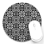 Fabric Geometric Shape Round Mousepads Front