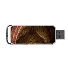 Vault Mosaic Gold Ornament Golden Portable Usb Flash (two Sides) by Simbadda