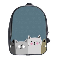 Cute Cats School Bag (xl) by Valentinaart