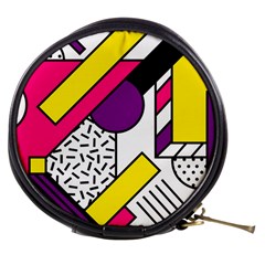 Memphis Colorful Background With Stroke Mini Makeup Bag by Vaneshart