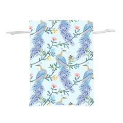 Beautiful Peacock Seamless Pattern Lightweight Drawstring Pouch (l) by Vaneshart