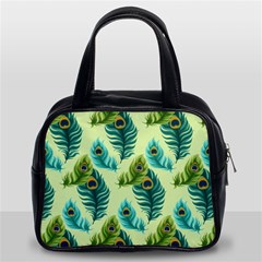 Peacock Feather Pattern Classic Handbag (two Sides) by Vaneshart