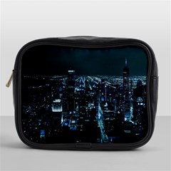 Building Night City Mini Toiletries Bag (one Side) by Vaneshart