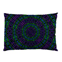 Texture Pattern Line Colorful Circle Art Background Design Decorative Symmetry Style Shape  Pillow Case by Vaneshart