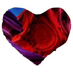 Flower Purple Petal Red Color Pink Hdr Magenta Lowerantelopecanyon Antelopecanyon Macro Photography Large 19  Premium Heart Shape Cushions by Vaneshart