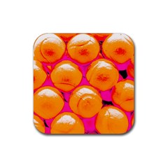 Pop Art Tennis Balls Rubber Coaster (square)  by essentialimage