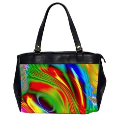 Artwork Digital Art Fractal Colors Oversize Office Handbag (2 Sides) by Wegoenart