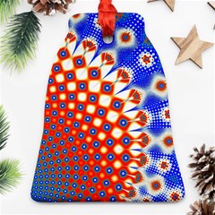 Digital Arts Fractals Futuristic Red Blue Ornament (bell) by Wegoenart