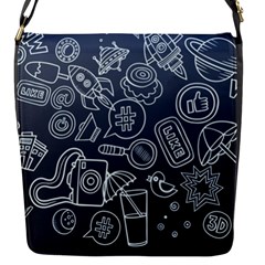 Internet Planets Drinks Computers Flap Closure Messenger Bag (s) by Wegoenart