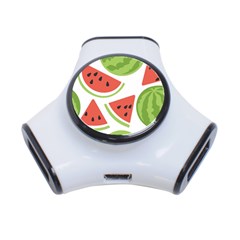 Watermelon Juice Auglis Clip Art Watermelon 3-port Usb Hub by Vaneshart