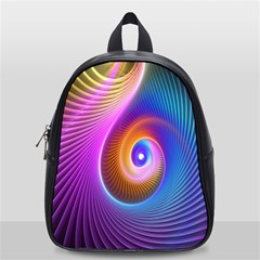 3d Abstract Fractal Bright School Bag (small) by Vaneshart