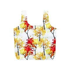 Watercolor Painting Autumn Illustration Autumn Tree Full Print Recycle Bag (s) by Vaneshart