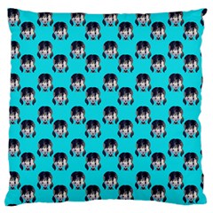 Forest Girl Bight Baby Blue Patttern Large Flano Cushion Case (one Side) by snowwhitegirl