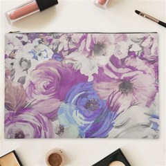 Floral Vintage Wallpaper Pattern Cosmetic Bag (xxl) by Vaneshart