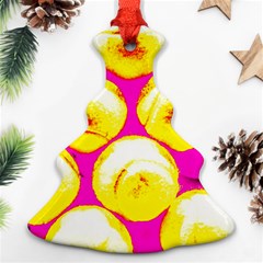 Pop Art Tennis Balls Christmas Tree Ornament (two Sides) by essentialimage