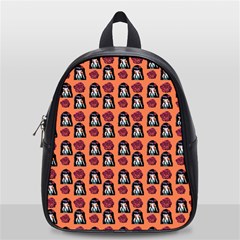 Girl Flower Pattern Apricot School Bag (small) by snowwhitegirl