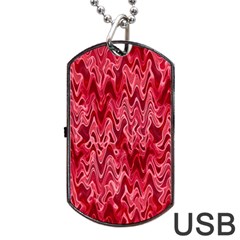 Background Abstract Surface Red Dog Tag Usb Flash (one Side) by Wegoenart