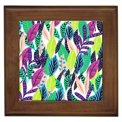 Leaves  Framed Tile by Sobalvarro