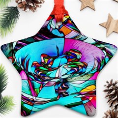 Abstract Flower Painting Ornament (star) by Wegoenart