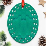 Love To One Color To Love Green Oval Filigree Ornament (Two Sides) Back