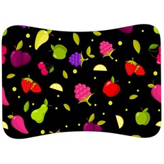 Vector Seamless Summer Fruits Pattern Colorful Cartoon Background Velour Seat Head Rest Cushion by Vaneshart