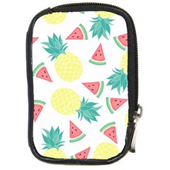 Vector Seamless Pattern With Pineapples Compact Camera Leather Case by Vaneshart