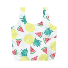 Vector Seamless Pattern With Pineapples Full Print Recycle Bag (m) by Vaneshart