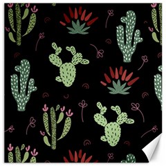 Cartoon African Cactus Seamless Pattern Canvas 12  X 12  by Vaneshart