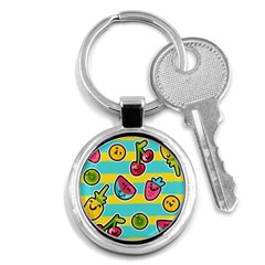 Summer Fruits Patterns Key Chain (round) by Vaneshart