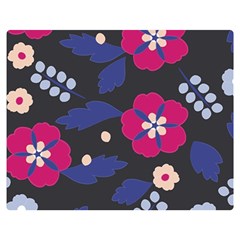 Vector Seamless Flower And Leaves Pattern Double Sided Flano Blanket (medium)  by Sobalvarro