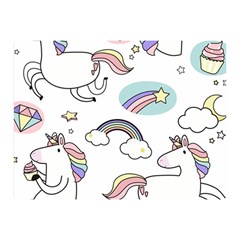 Cute Unicorns With Magical Elements Vector Double Sided Flano Blanket (mini)  by Sobalvarro