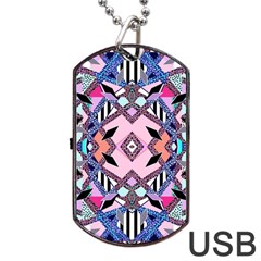 Marble Texture Print Fashion Style Patternbank Vasare Nar Abstract Trend Style Geometric Dog Tag Usb Flash (one Side) by Sobalvarro