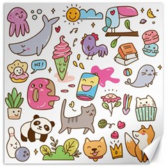 Set Kawaii Doodles Canvas 12  X 12  by Vaneshart