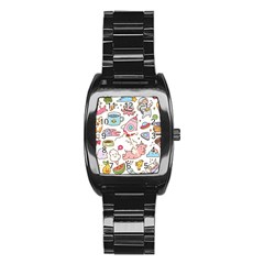 Set Kawaii Doodles Stainless Steel Barrel Watch by Vaneshart