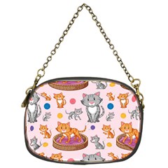 Cat Seamless Pattern Chain Purse (one Side) by Vaneshart