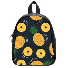 Seamless Pattern Pineapple Pattern School Bag (small) by Vaneshart