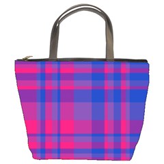 Bisexual Plaid Bucket Bag by NanaLeonti