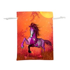 Wonderful Fantasy Horse In A Autumn Landscape Lightweight Drawstring Pouch (l) by FantasyWorld7