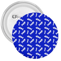 Fish Royal Blue 3  Buttons by snowwhitegirl