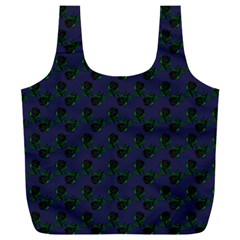 Black Rose Blue Full Print Recycle Bag (xxl) by snowwhitegirl