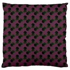 Black Rose Mauve Large Cushion Case (two Sides) by snowwhitegirl