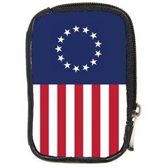 Betsy Ross Flag Usa America United States 1777 Thirteen Colonies Vertical Compact Camera Leather Case by snek