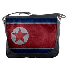 Grunge North Korea Flag Messenger Bag by trulycreative