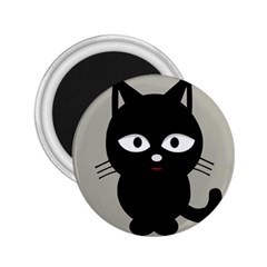 Cat Pet Cute Black Animal 2 25  Magnets by HermanTelo