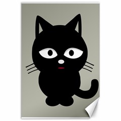 Cat Pet Cute Black Animal Canvas 24  X 36  by HermanTelo