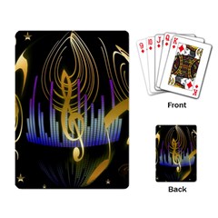 Background Level Clef Note Music Playing Cards Single Design (rectangle) by HermanTelo