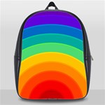 Rainbow Background Colorful School Bag (XL) Front