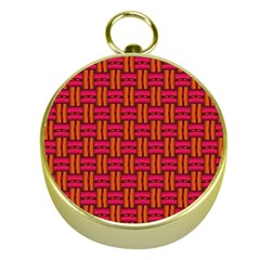 Pattern Red Background Structure Gold Compasses by HermanTelo